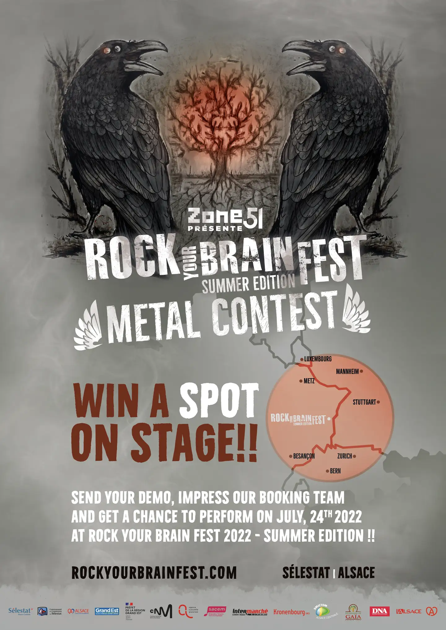 Affiche Metal Contest Rock Your Brain Fest 2022