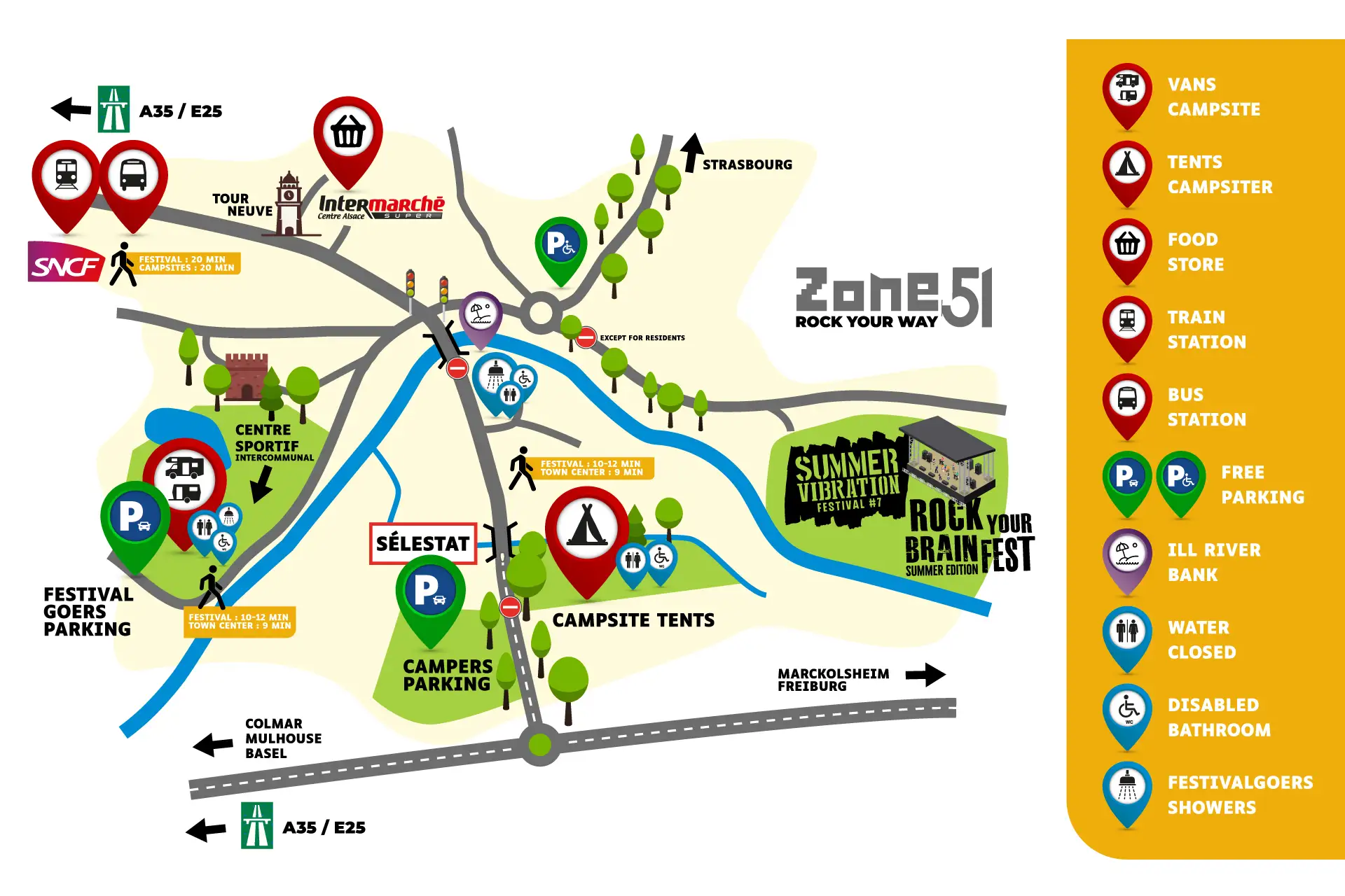 Access Map Summer Vibration and Rock Your Brain Fest 2022